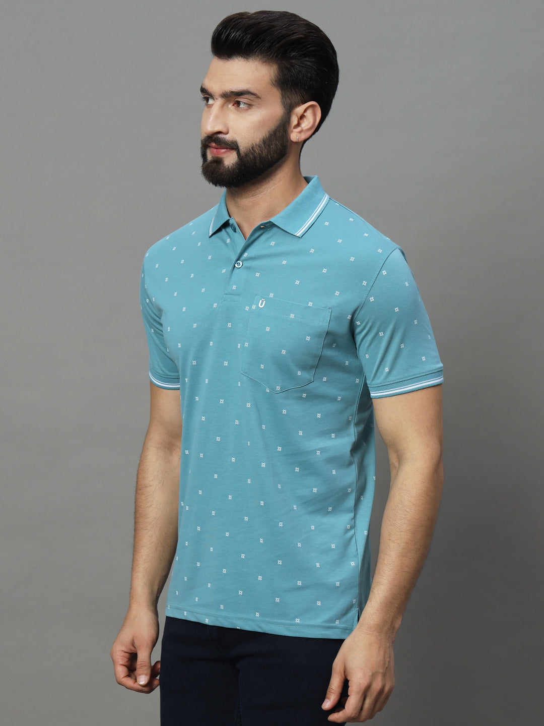 Men Printed Polo