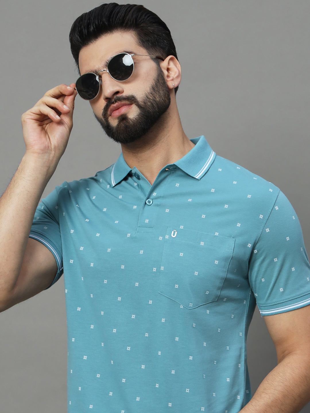 Men Printed Polo