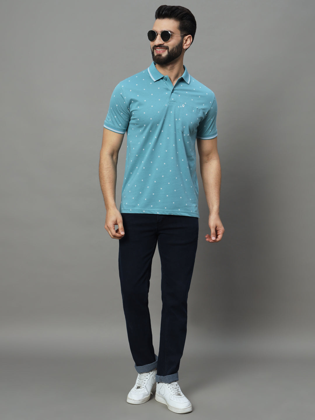 Men Printed Polo