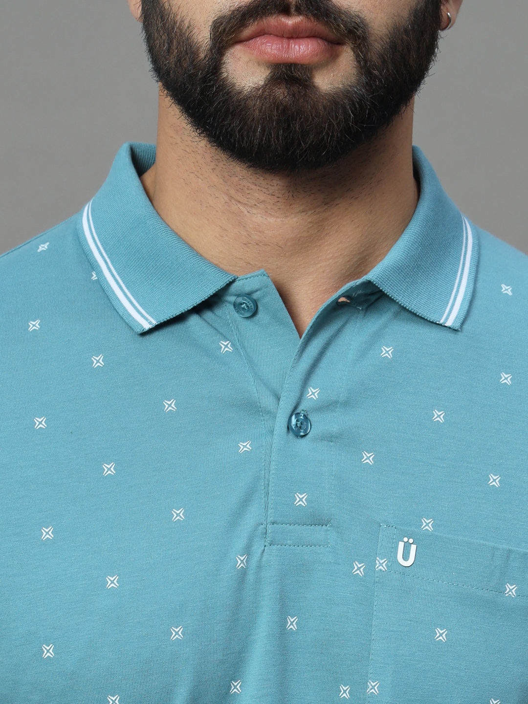 Men Printed Polo
