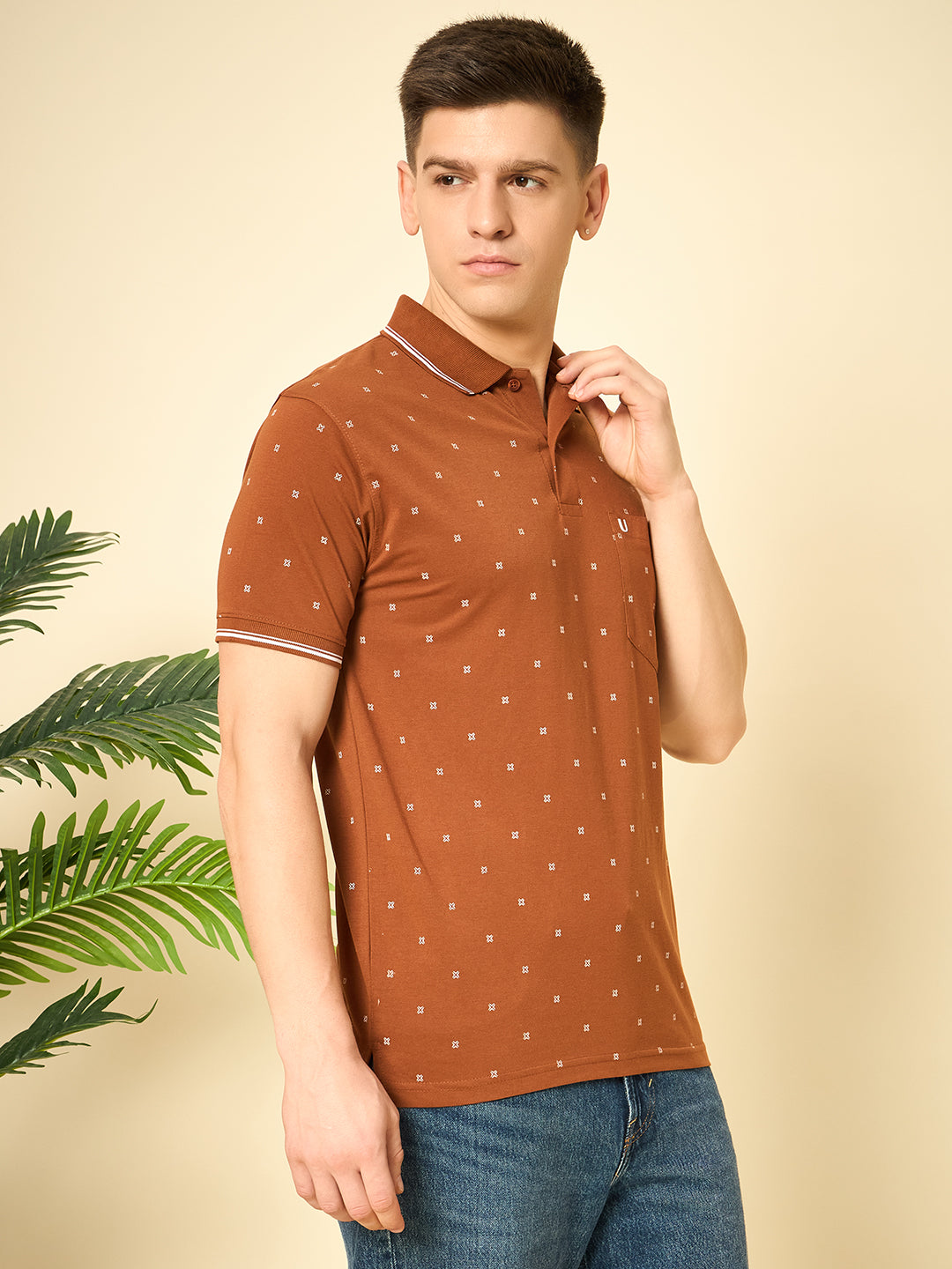 Men Printed Polo