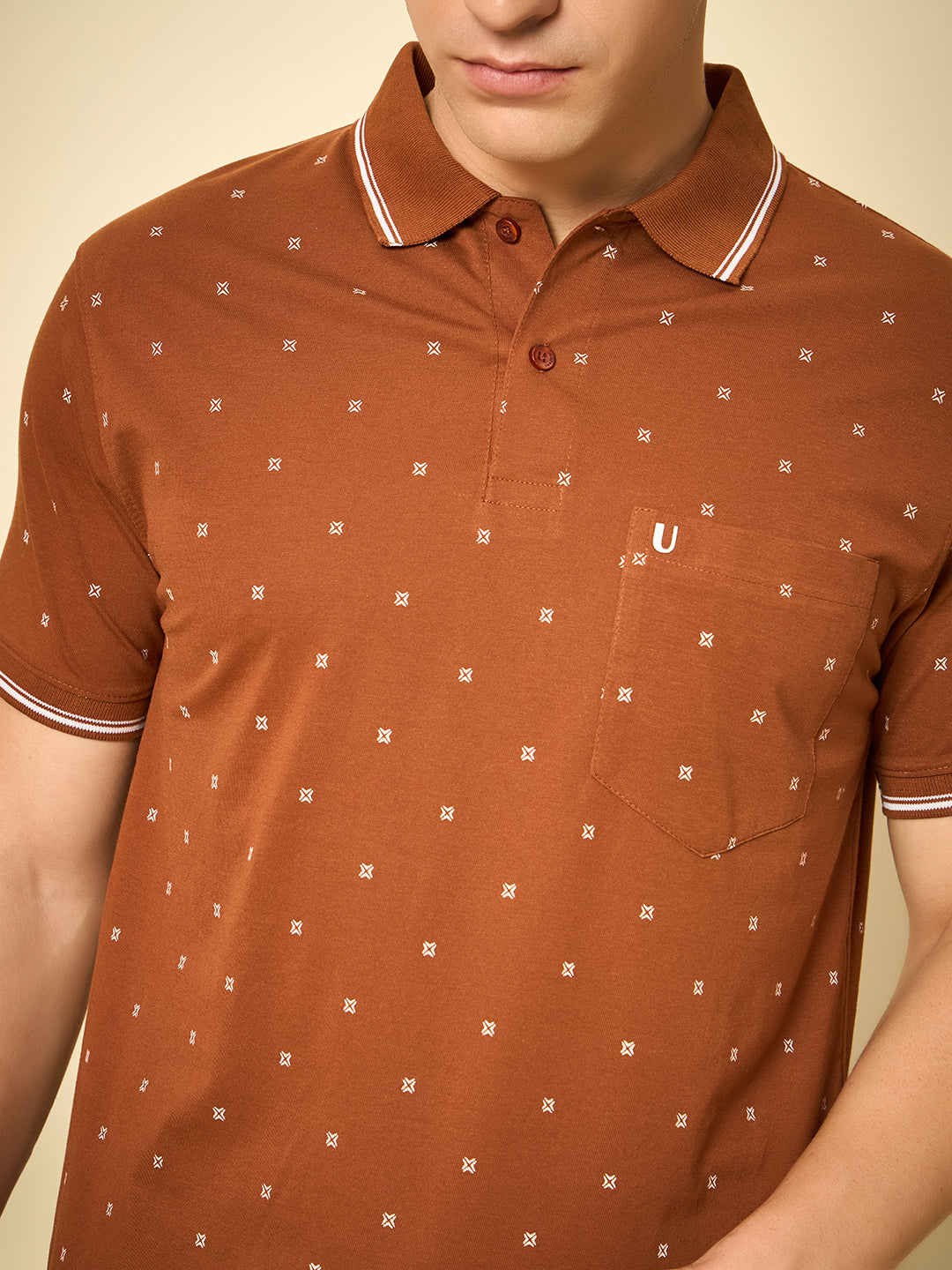 Men Printed Polo