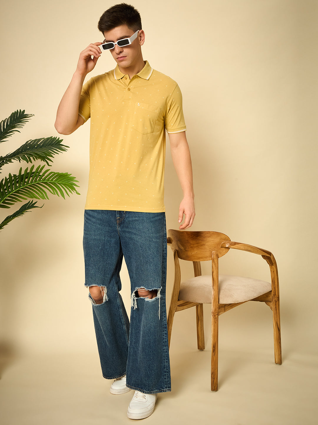 Men Printed Polo