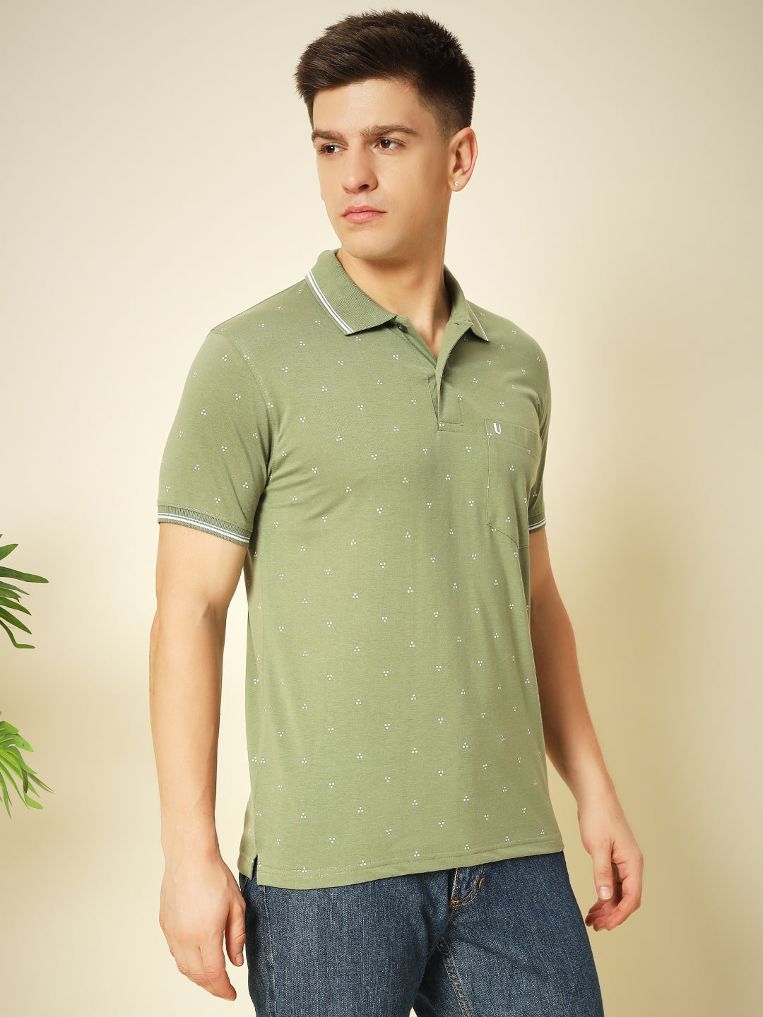 Men Printed Polo
