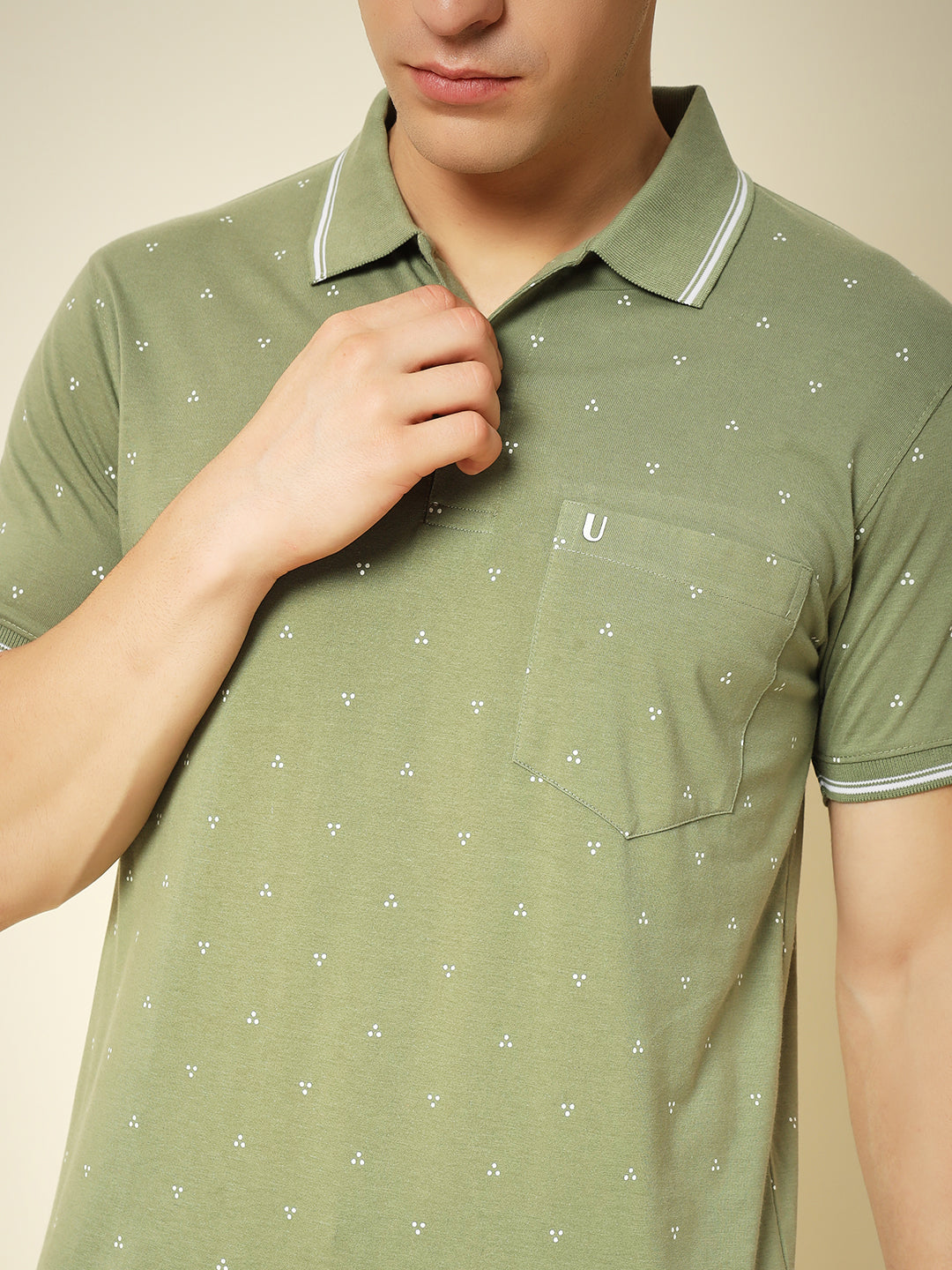 Men Printed Polo