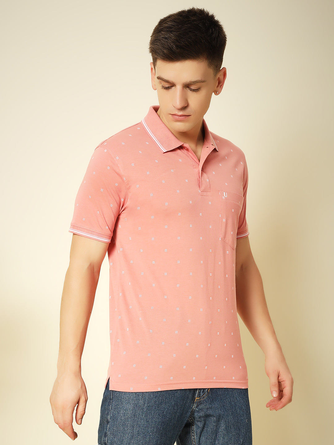 Men Printed Polo