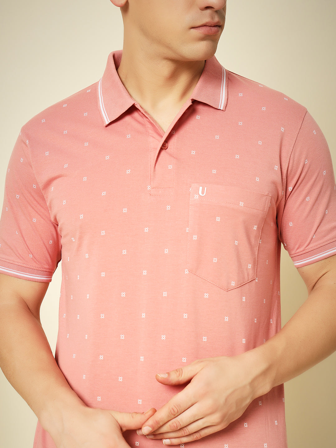 Men Printed Polo