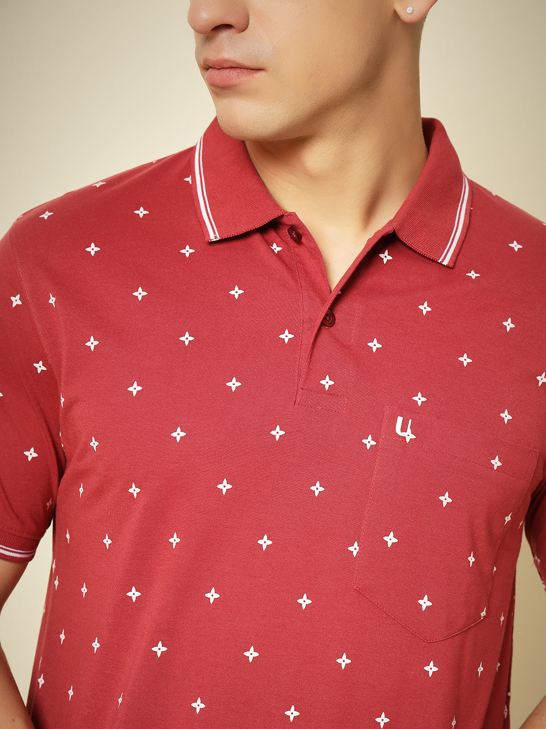 Men Printed Polo