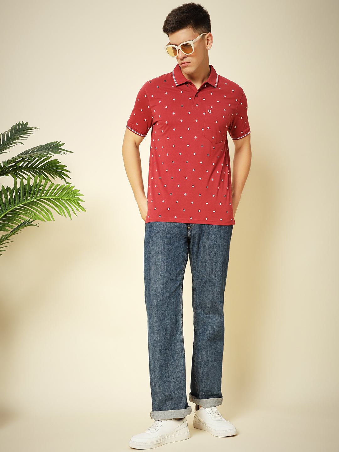 Men Printed Polo