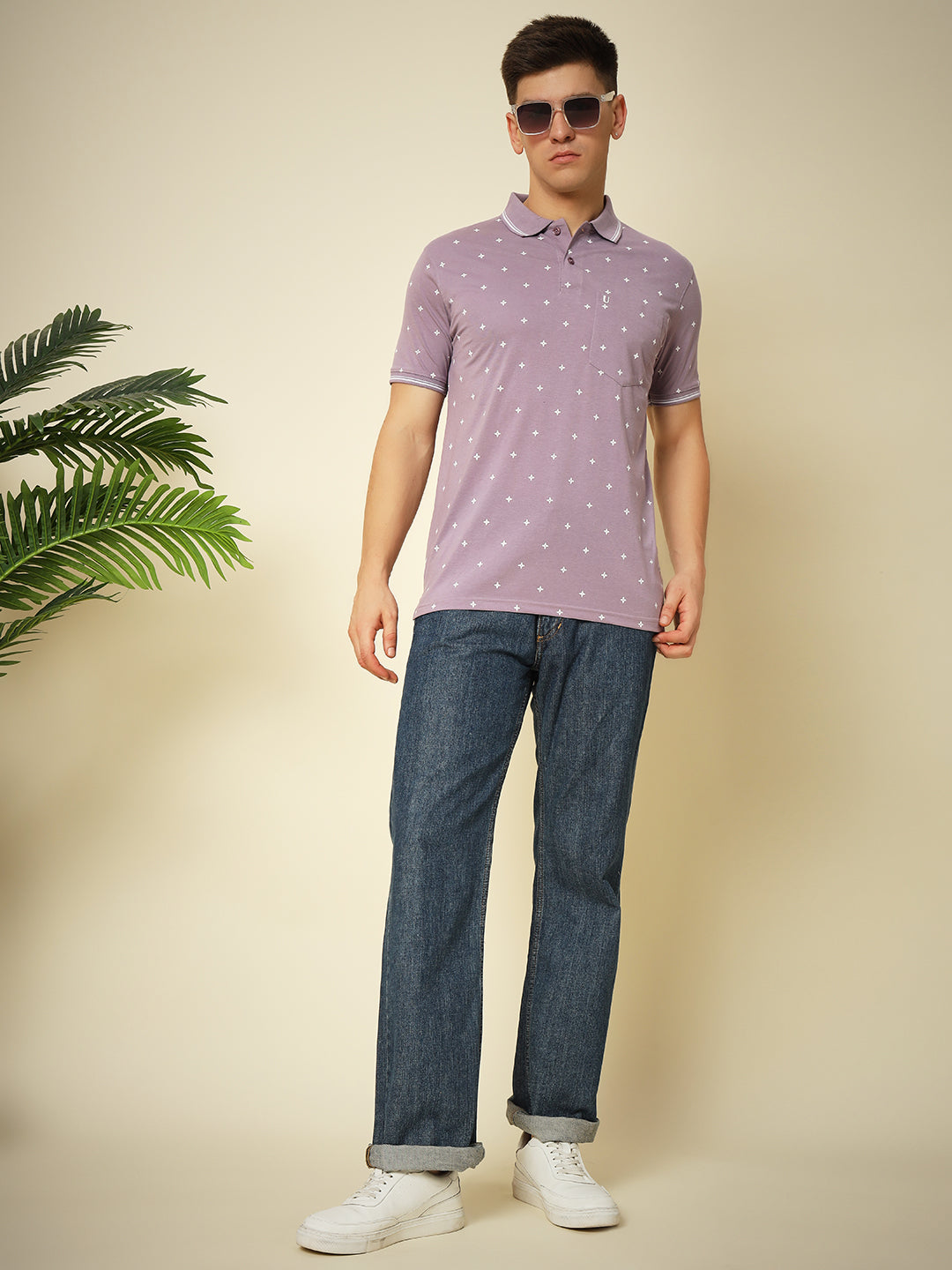 Men Printed Polo