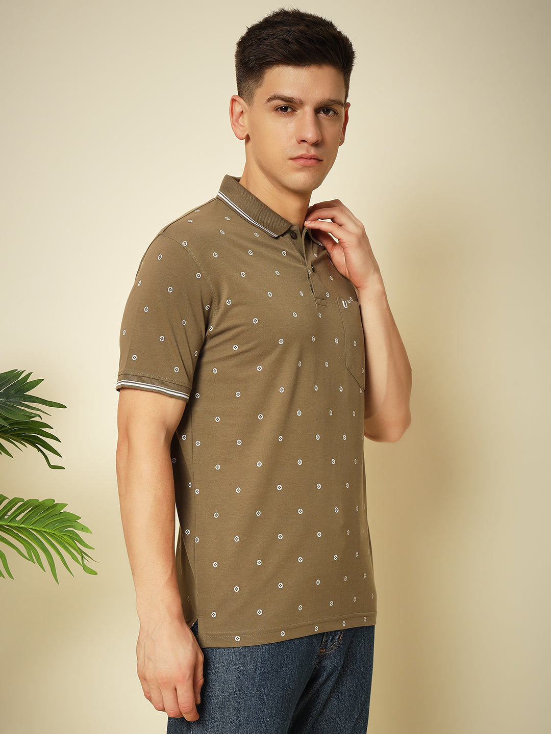 Men Printed Polo