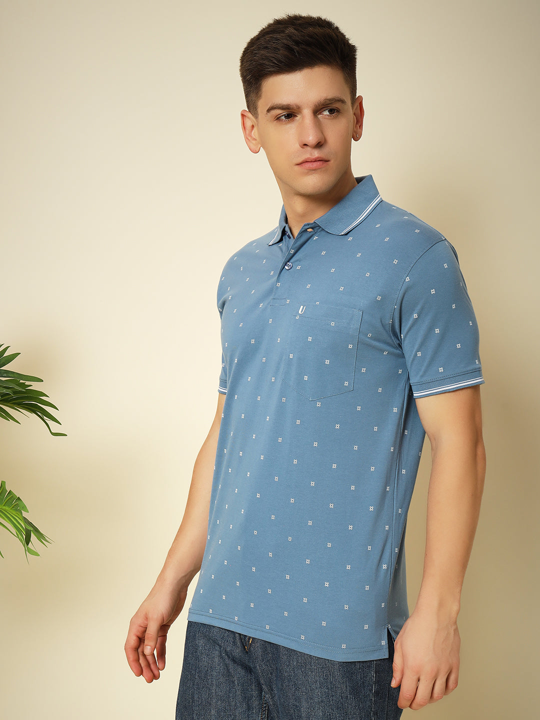 Men Printed Polo