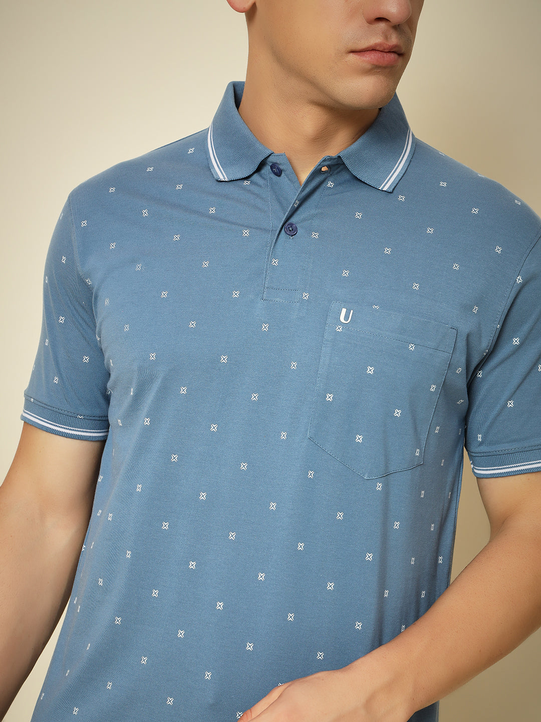 Men Printed Polo