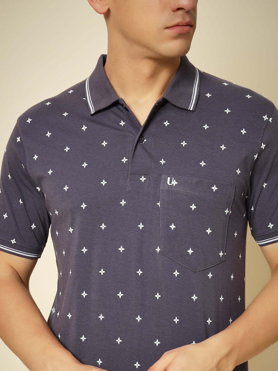 Men Printed Polo