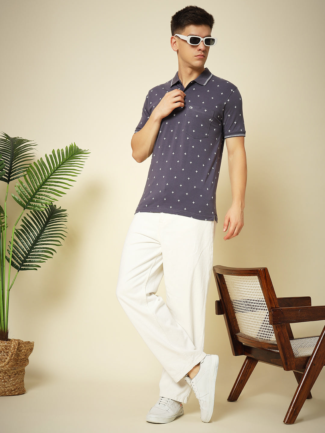 Men Printed Polo