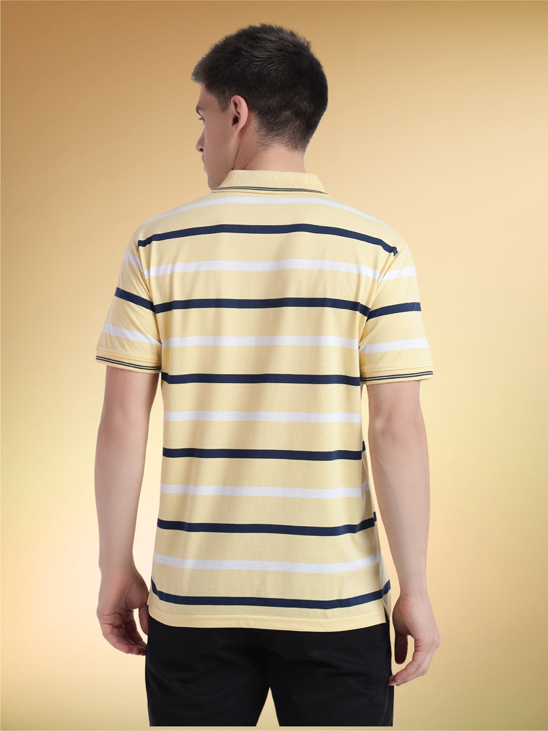 Men Striped Polo