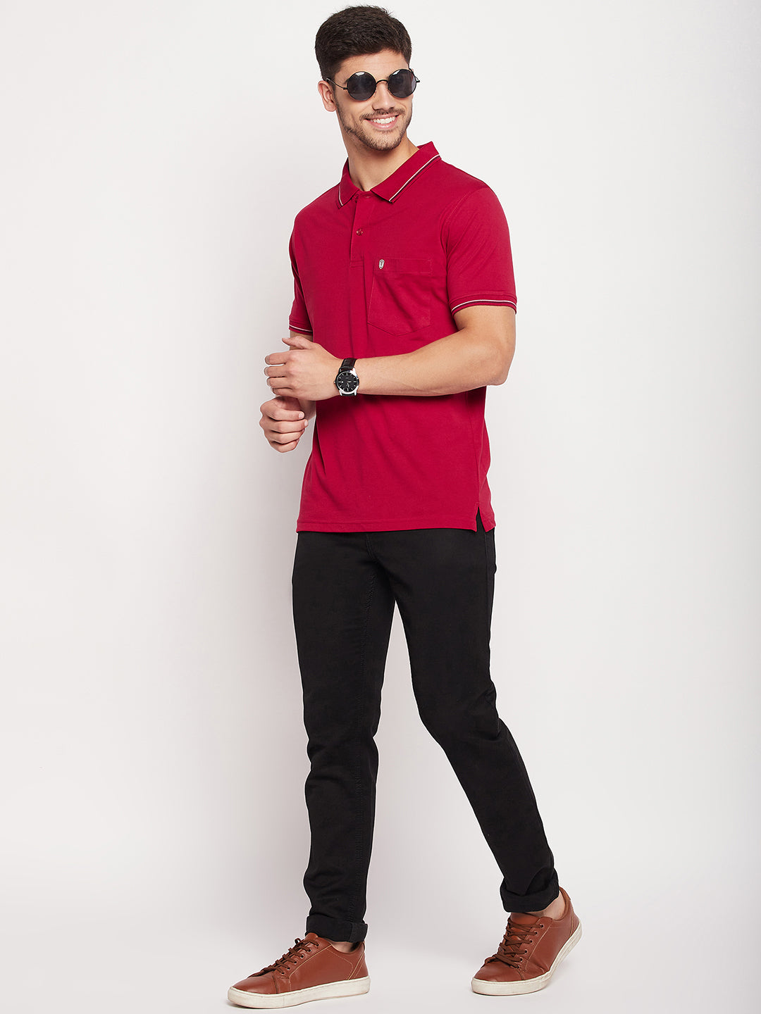 Men Premium Solid Polo