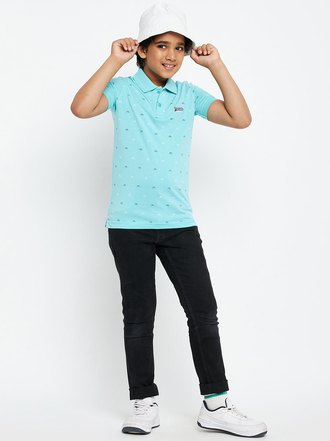 Junior Printed Polo T-Shirt