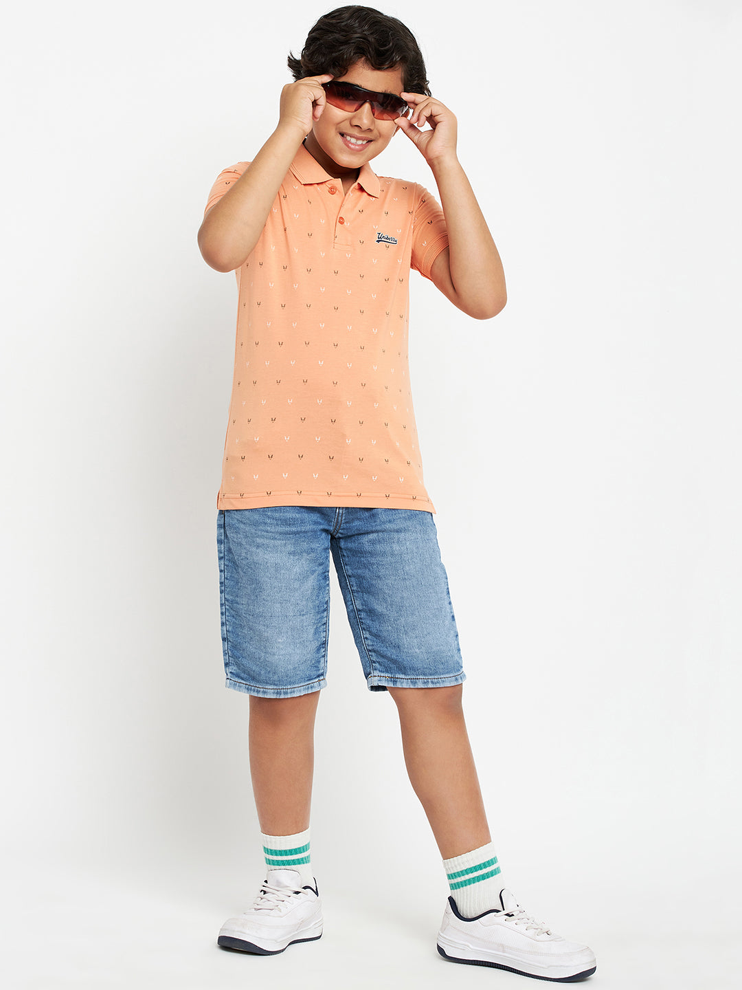 Junior Printed Polo T-Shirt