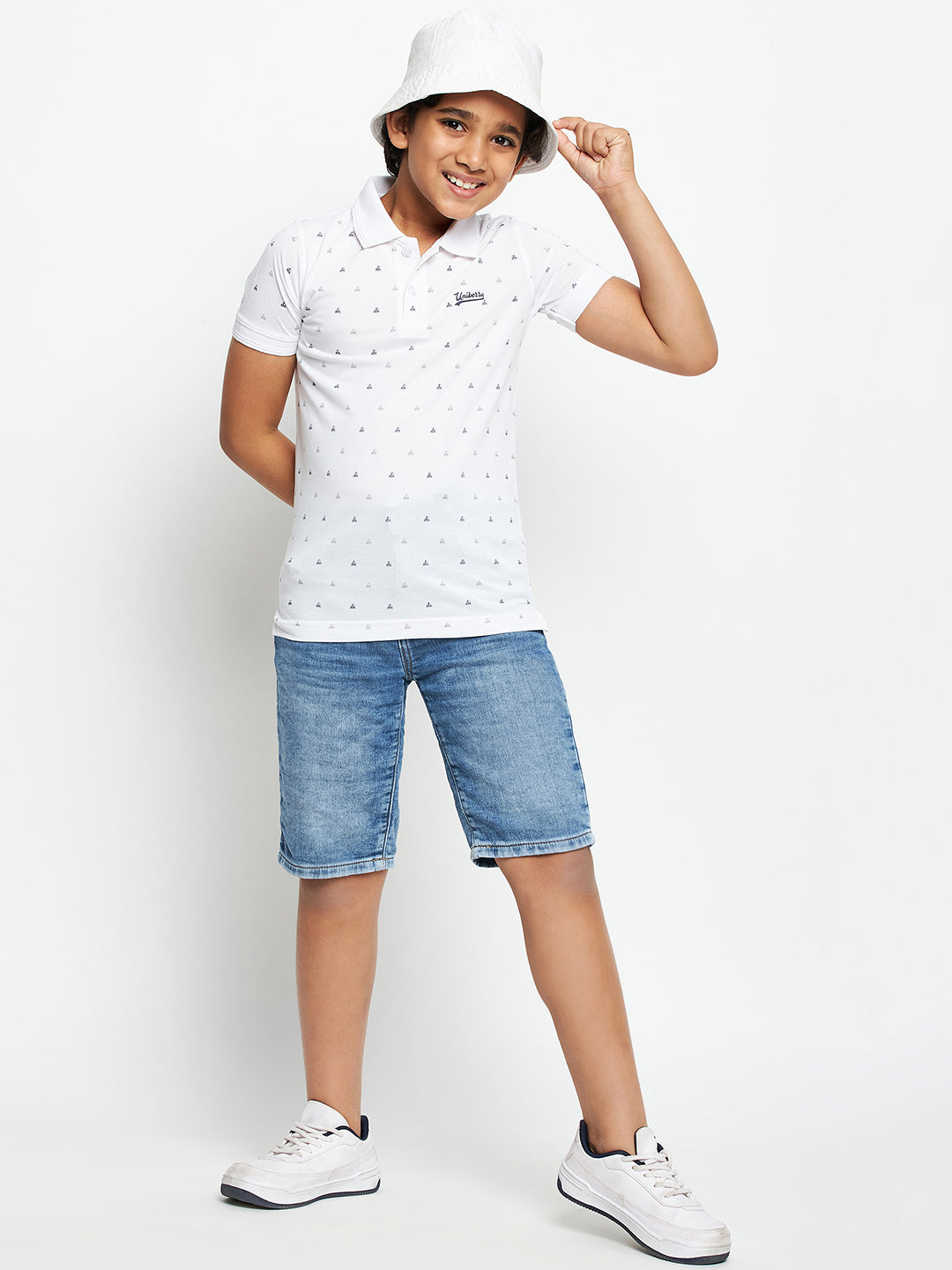 Junior Printed Polo T-Shirt