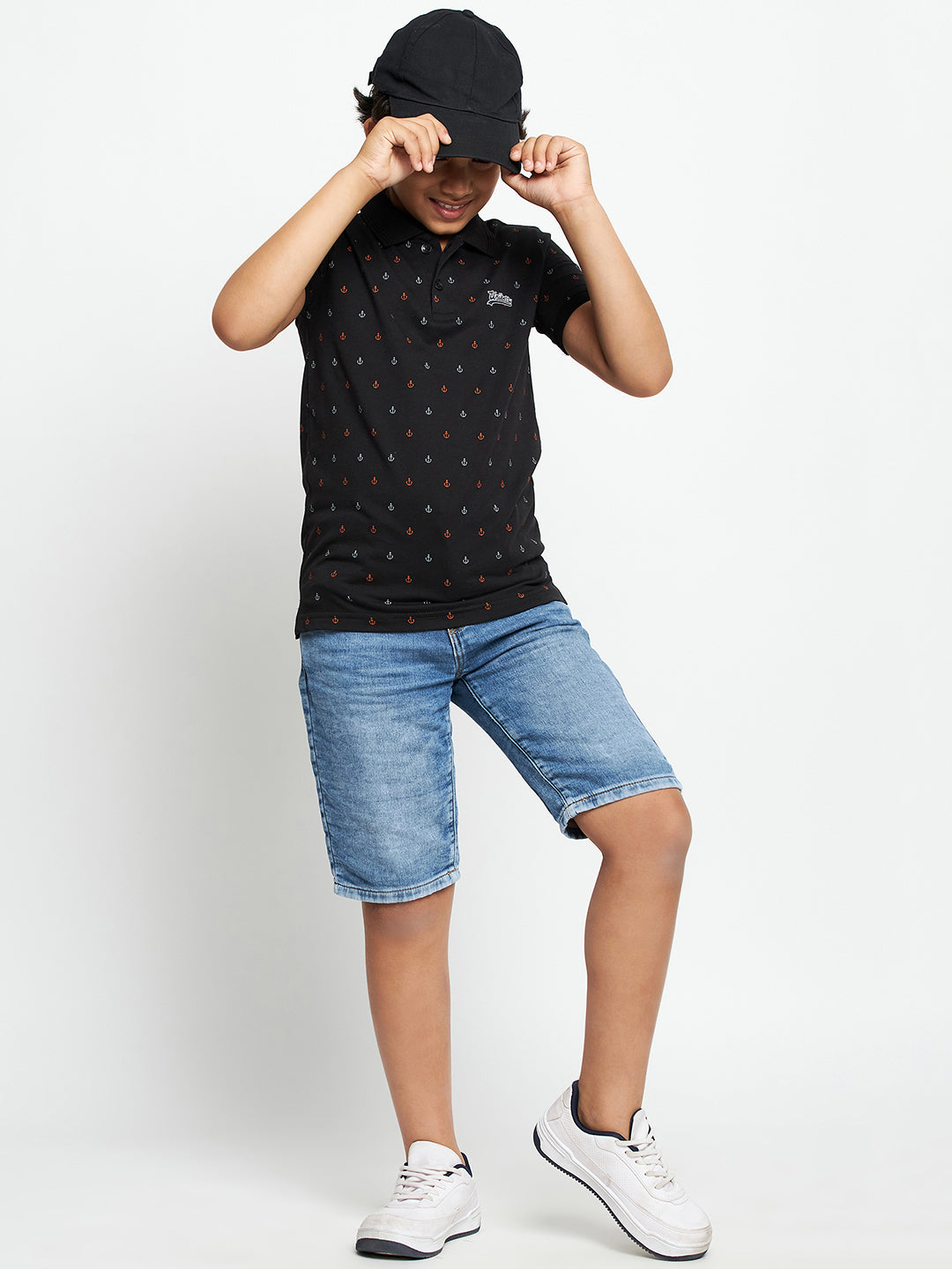 Junior Printed Polo T-Shirt