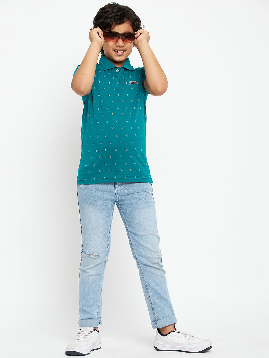Junior Printed Polo T-Shirt