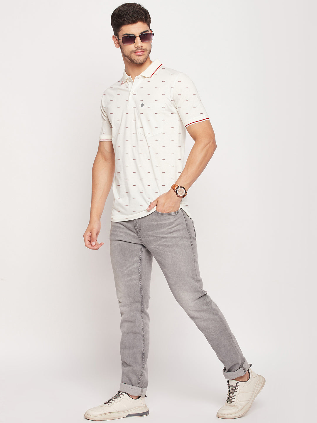 Men Printed Polo