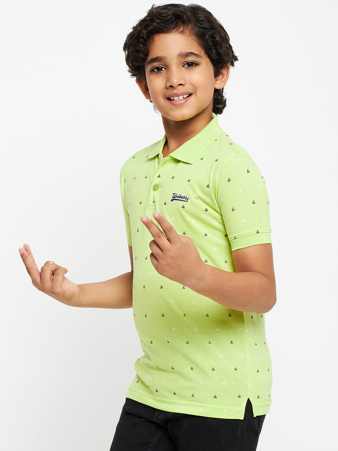 Junior Printed Polo T-Shirt