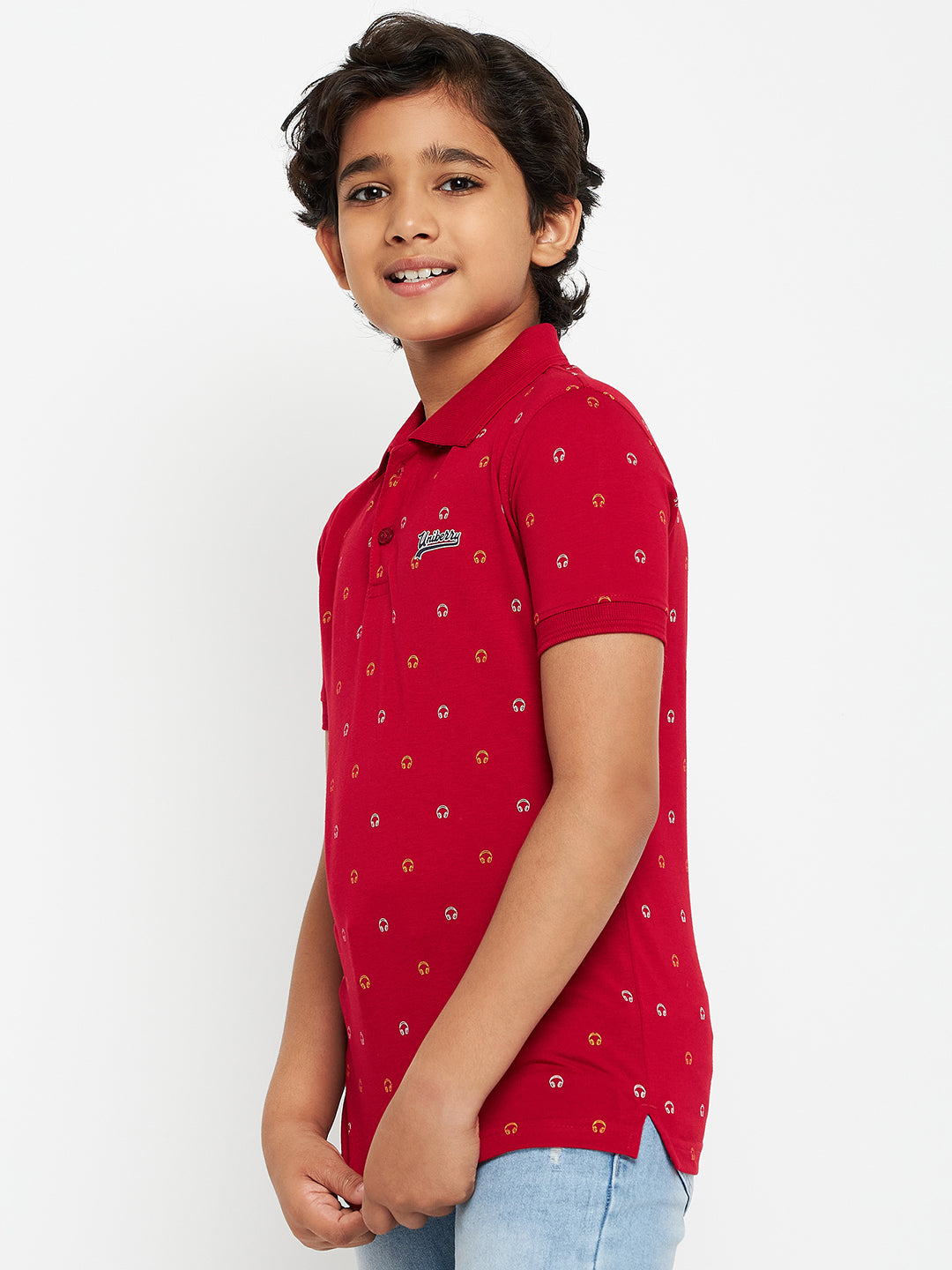 Junior Printed Polo T-Shirt