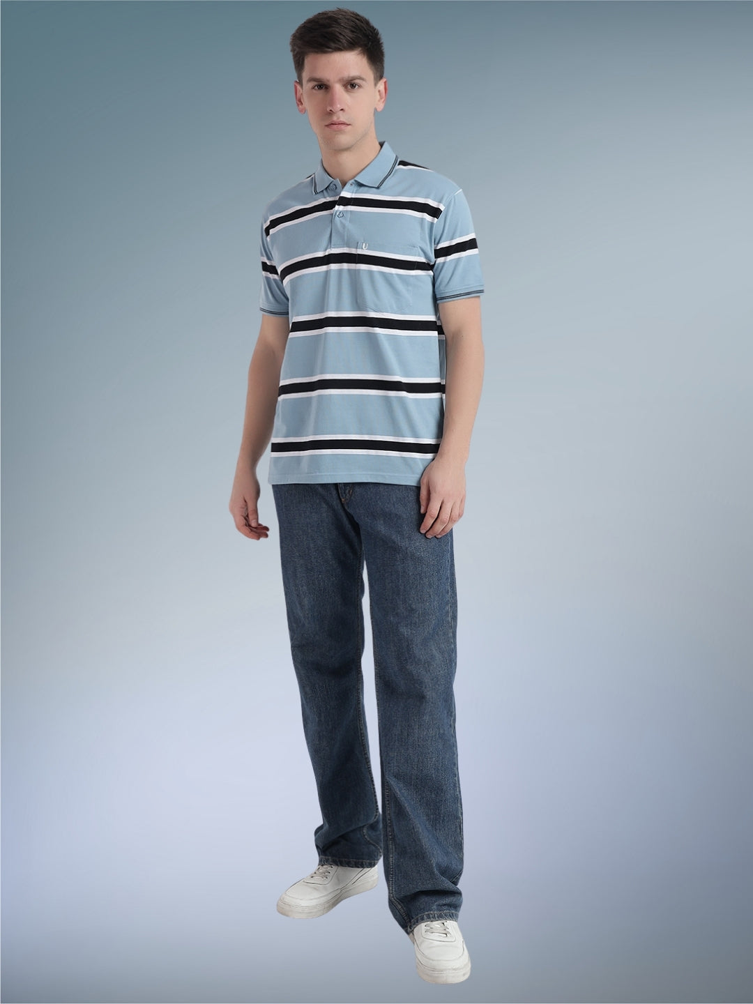 Men Striper Polo