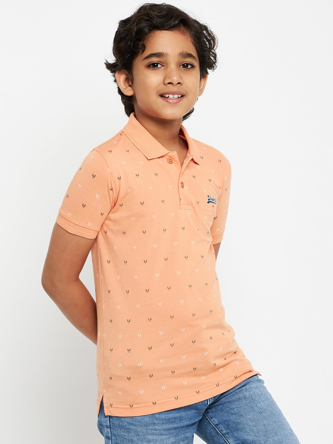Junior Printed Polo T-Shirt