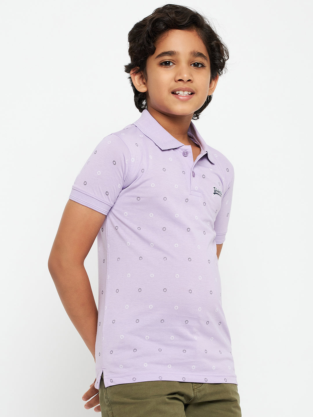 Junior Printed Polo T-Shirt