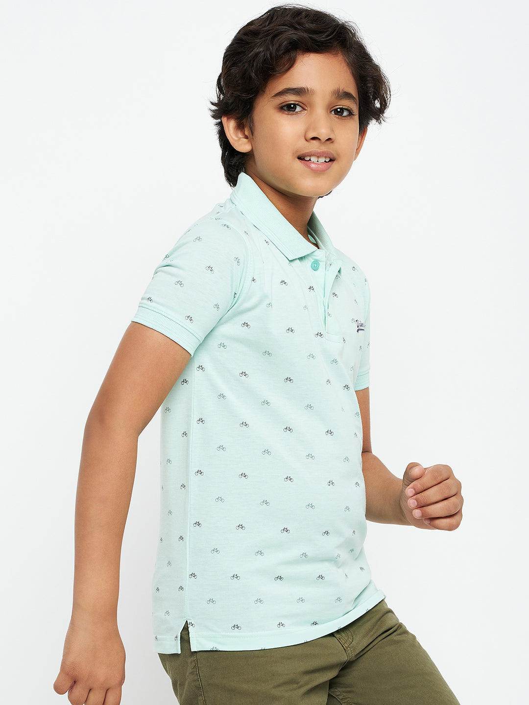 Junior Printed Polo T-Shirt