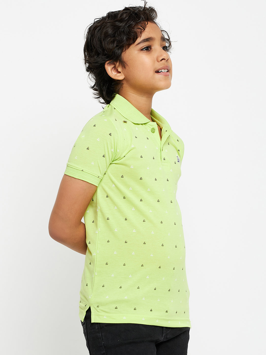 Junior Printed Polo T-Shirt