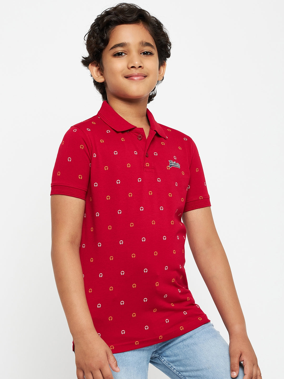 Junior Printed Polo T-Shirt