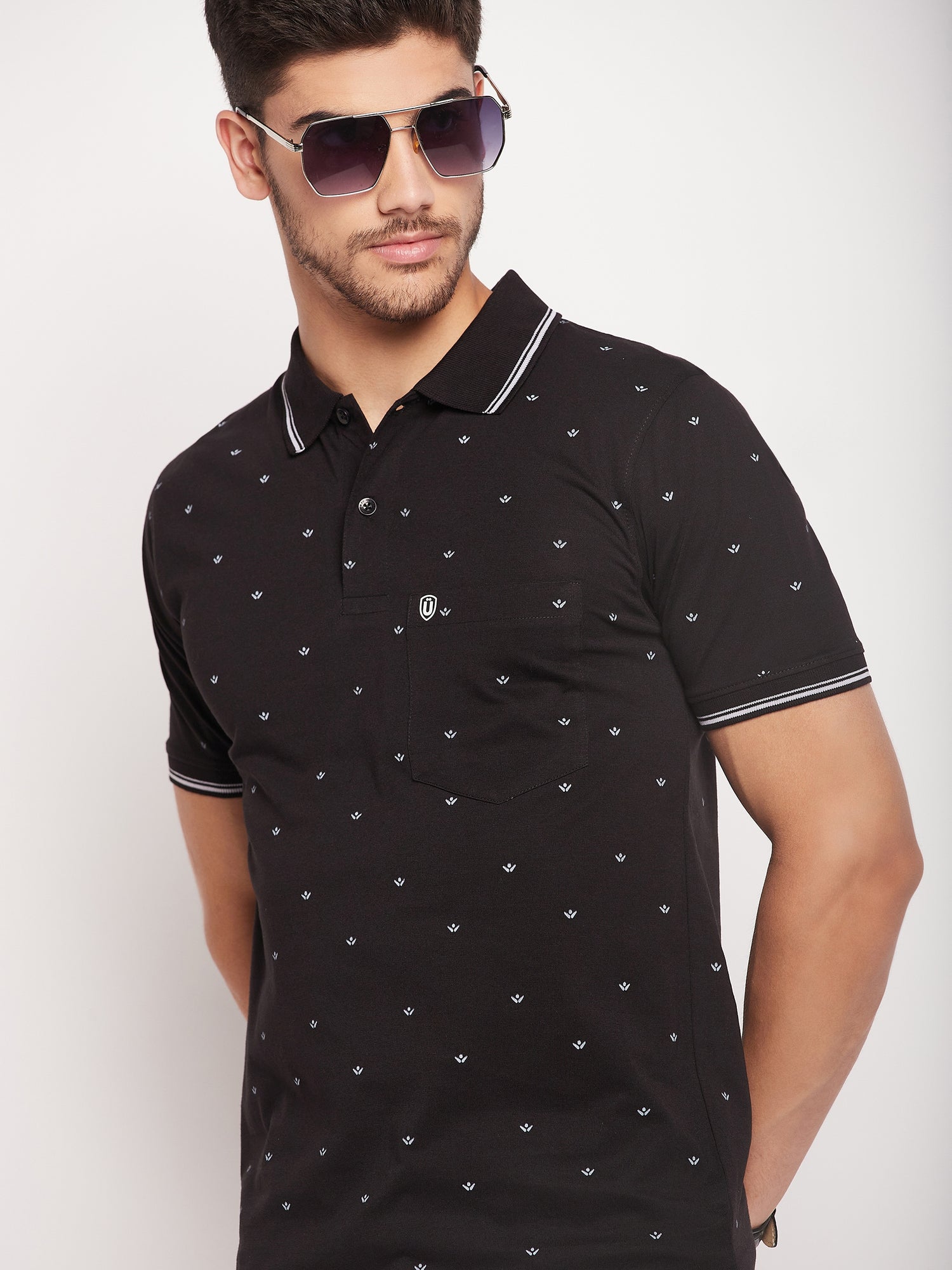 Men Printed Polo