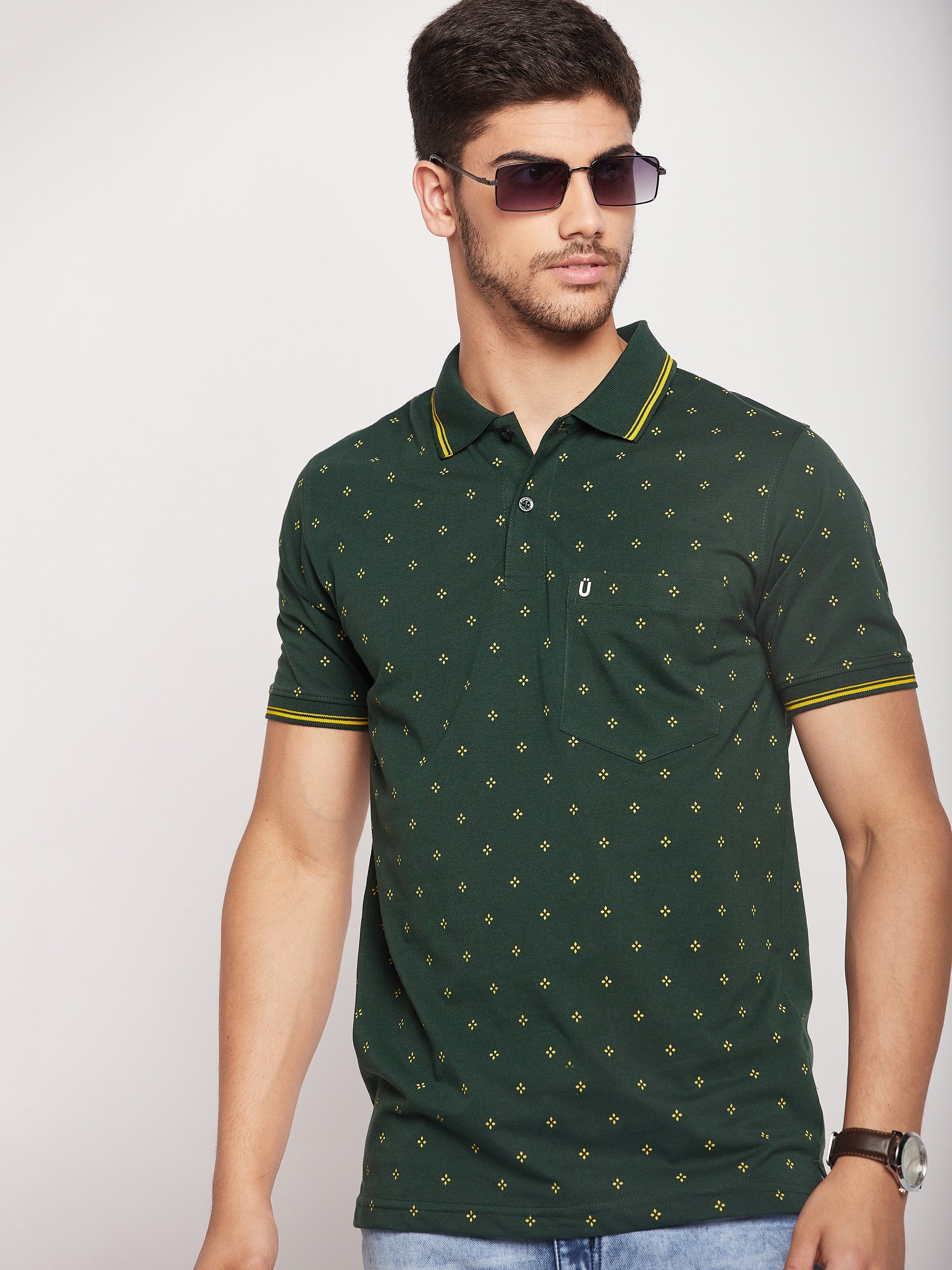 Men Printed Polo