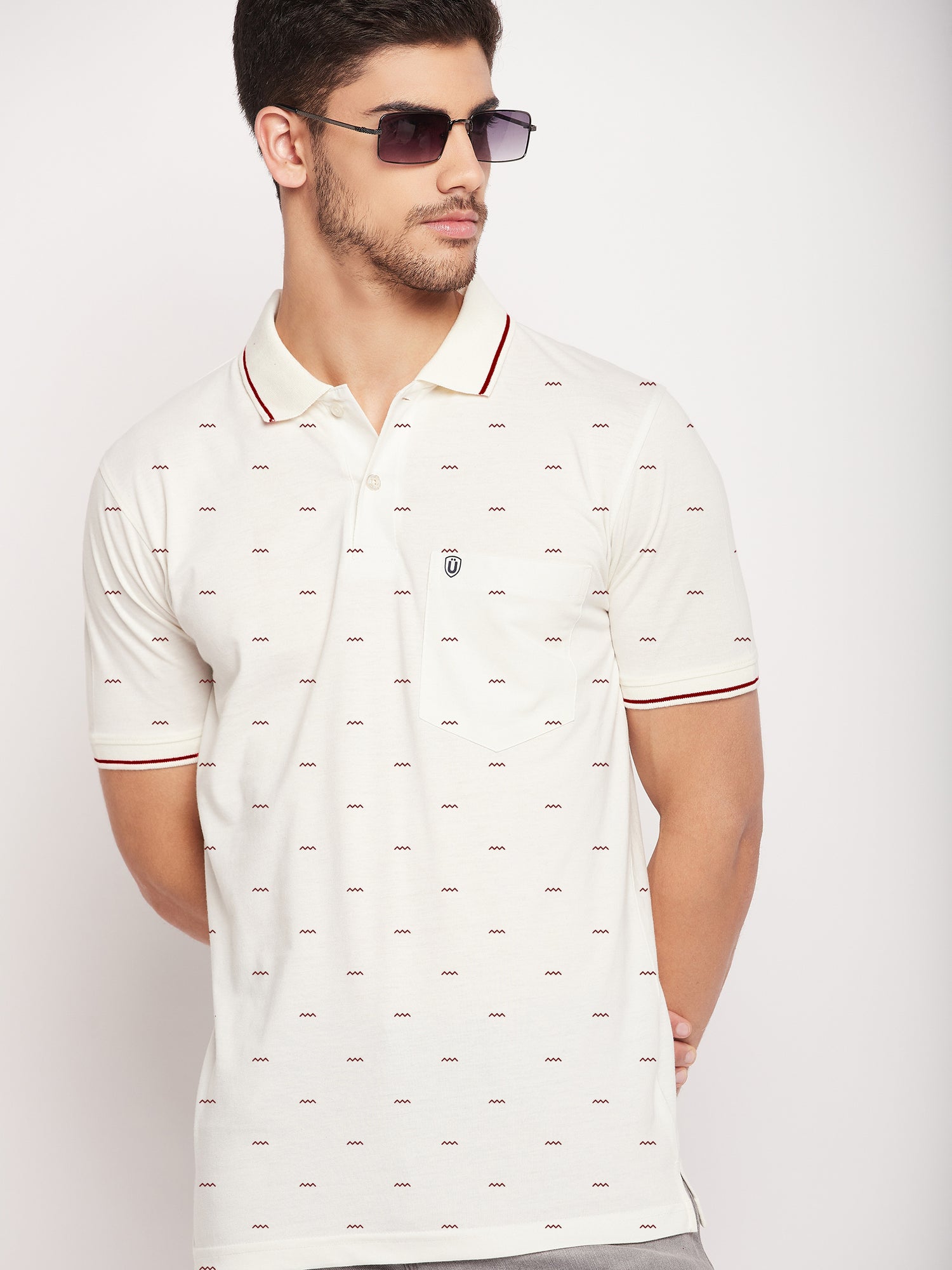 Men Printed Polo