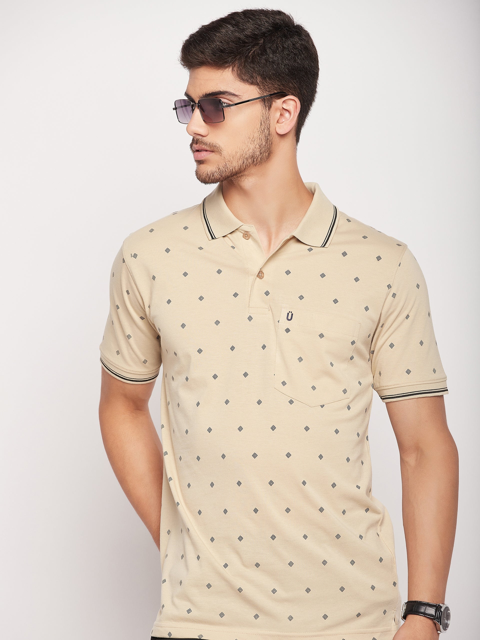 Men Printed Polo