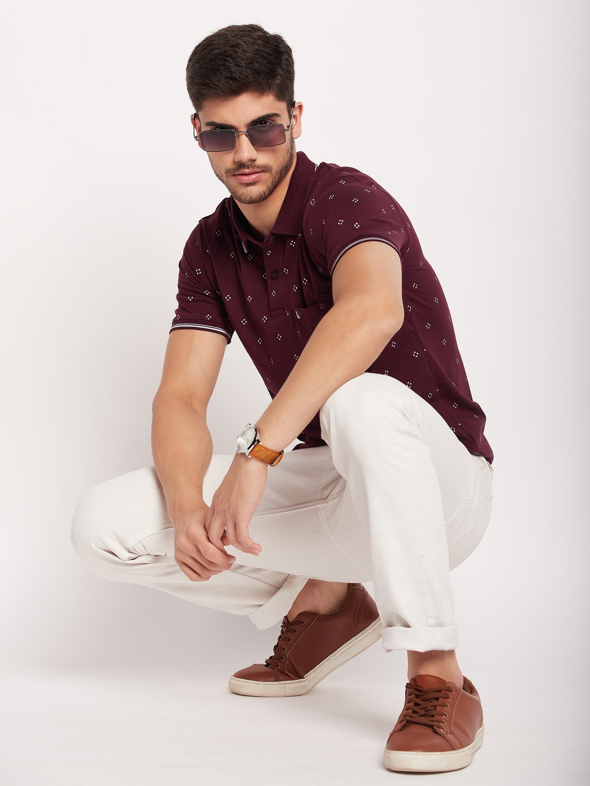 Men Printed Polo