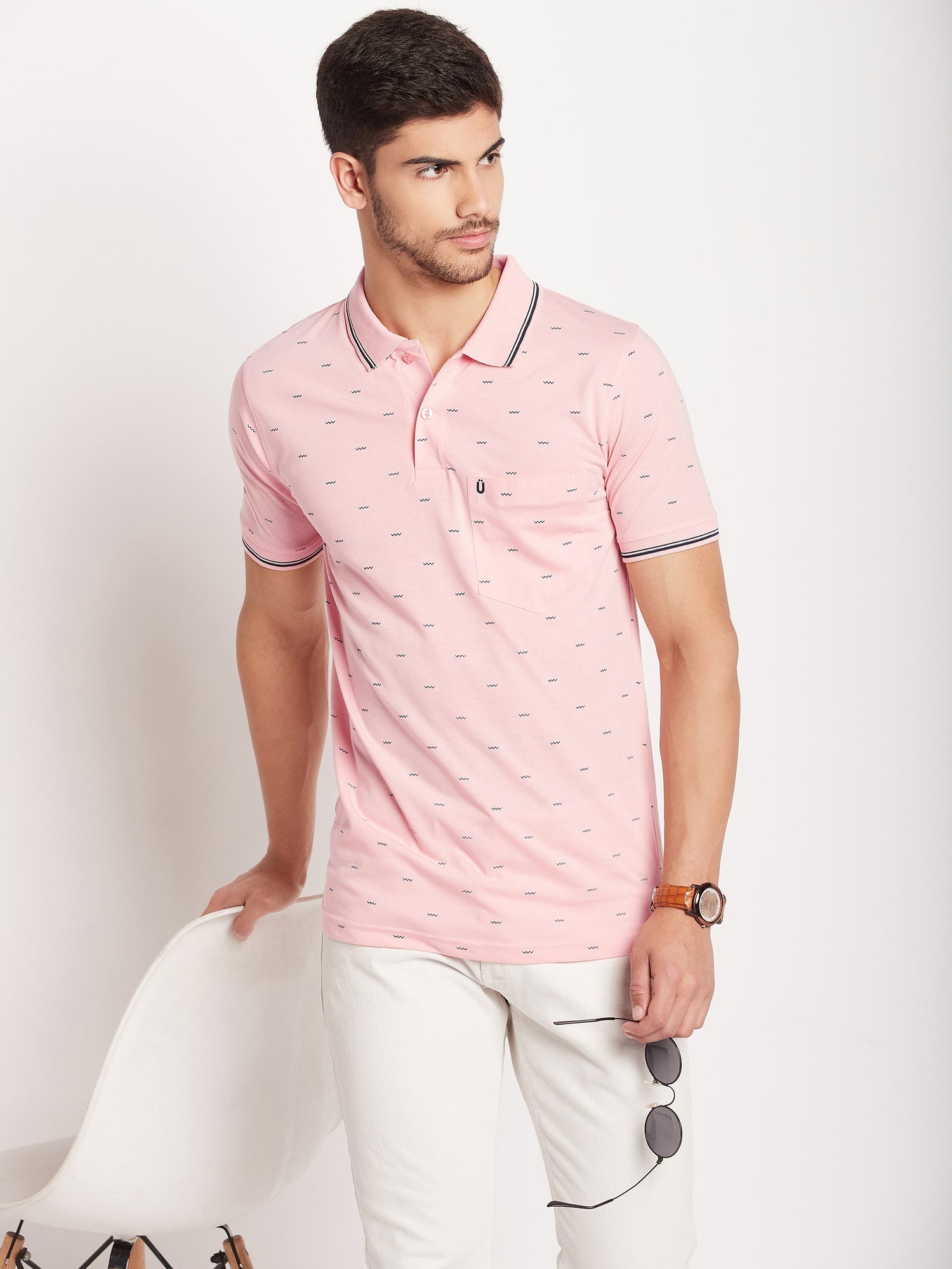 Men Printed Polo