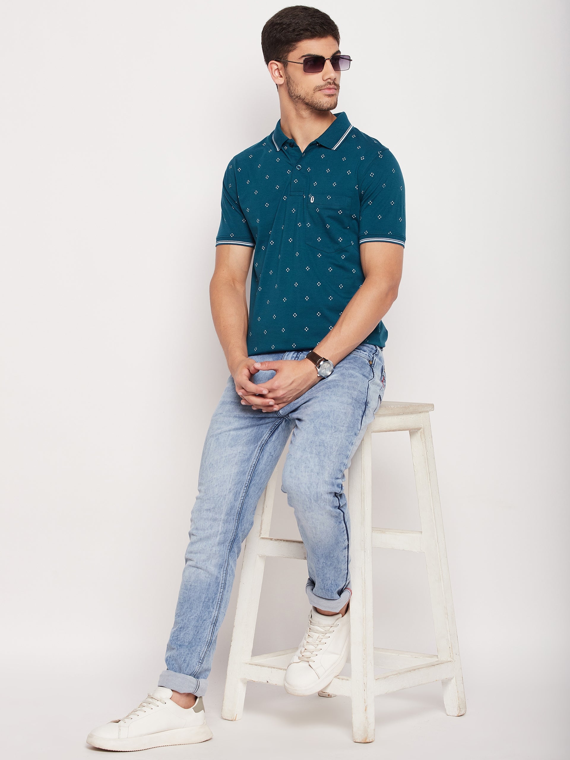Men Printed Polo