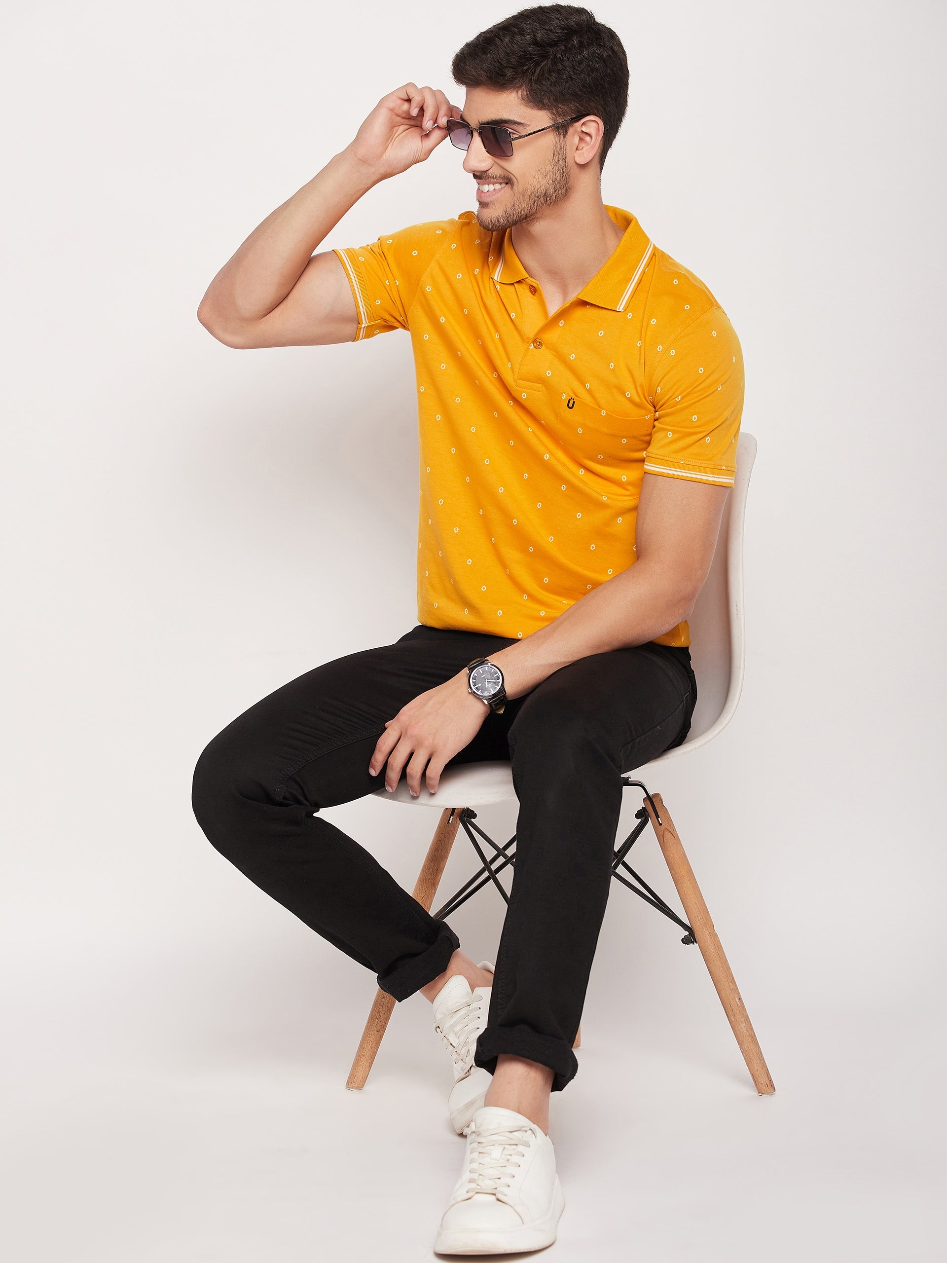 Men Printed Polo