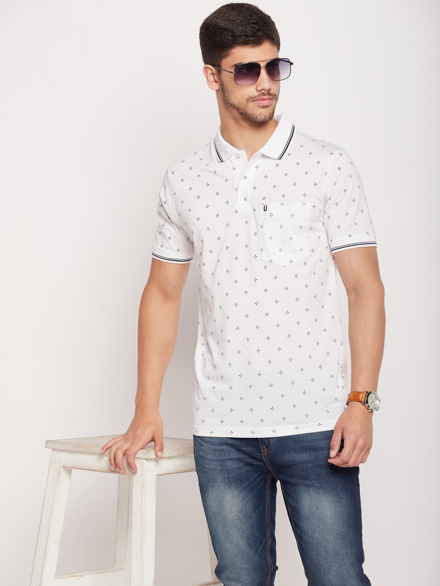 Men Printed Polo
