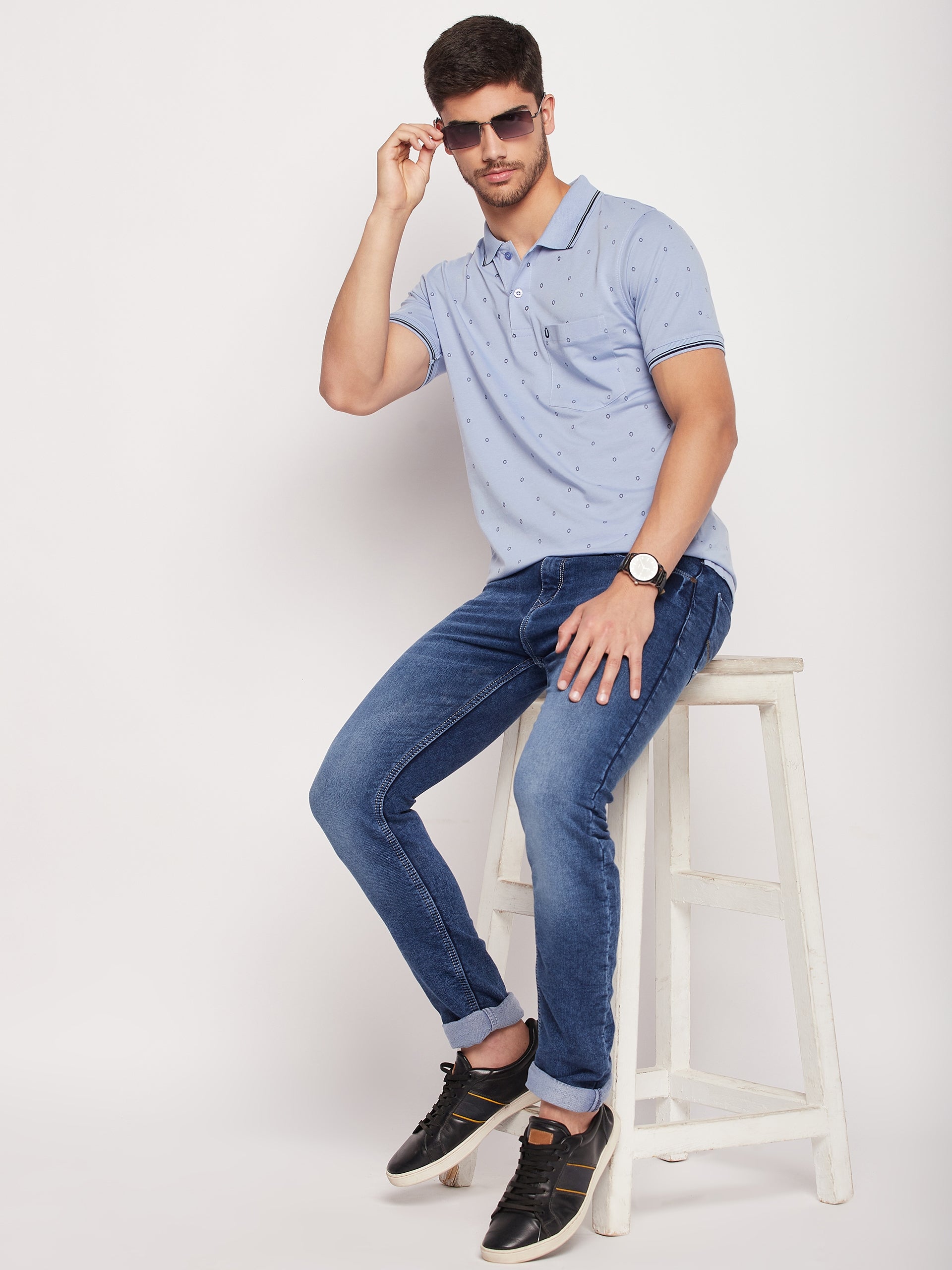 Men Printed Polo