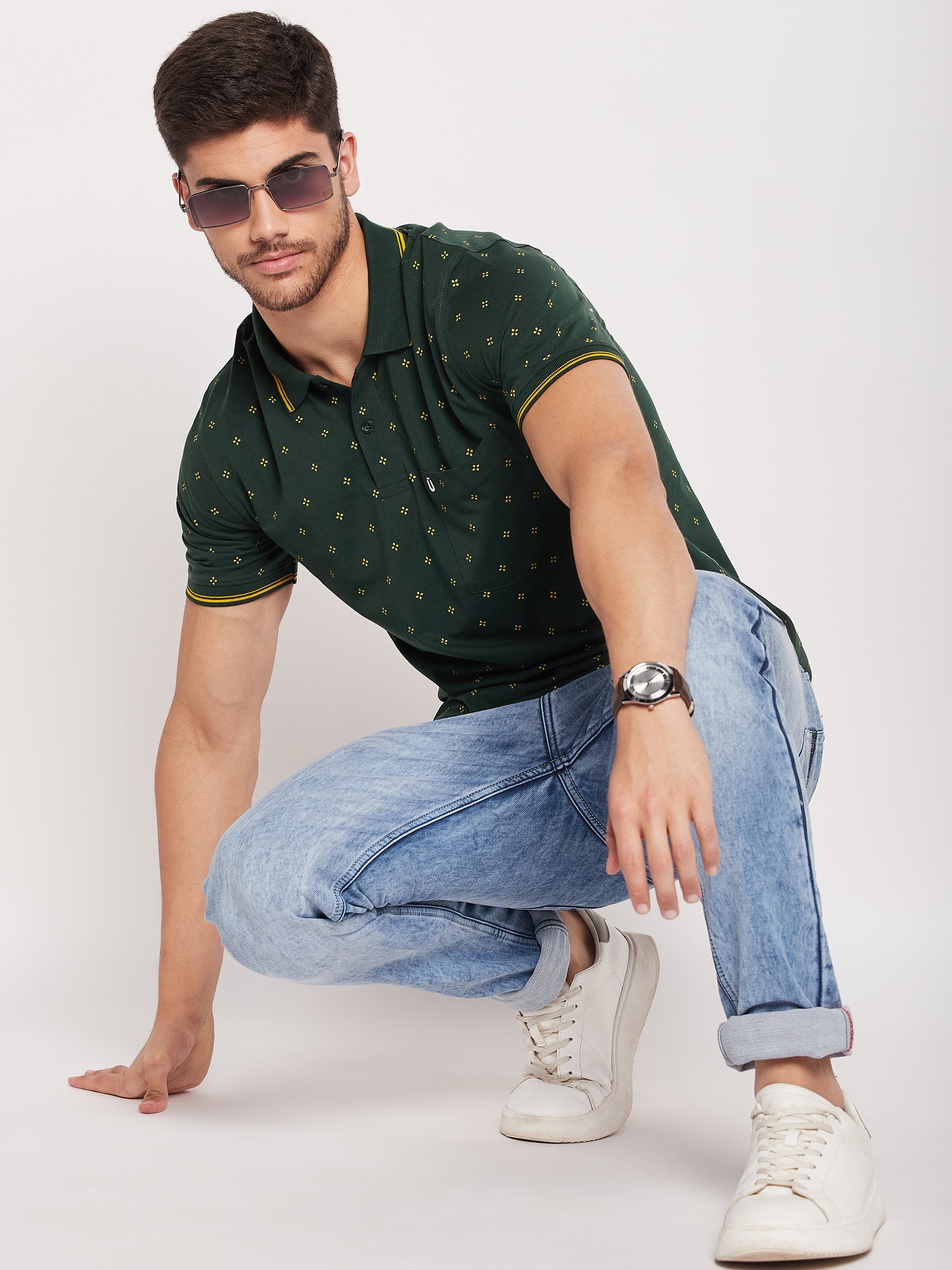 Men Printed Polo