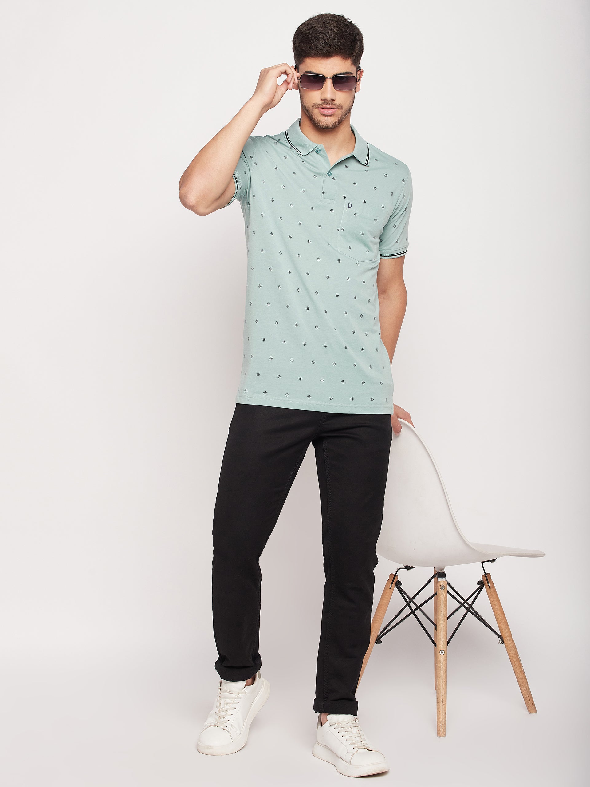 Men Printed Polo