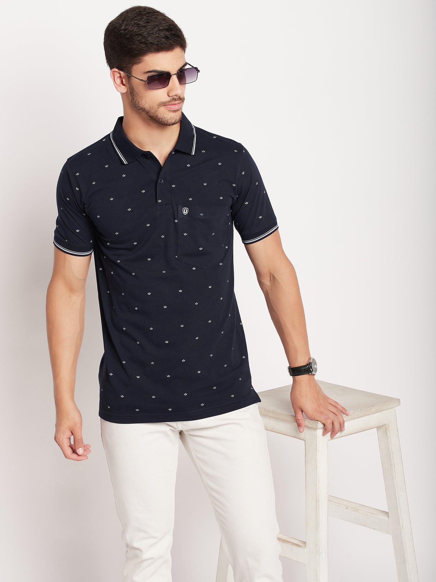 Men Printed Polo