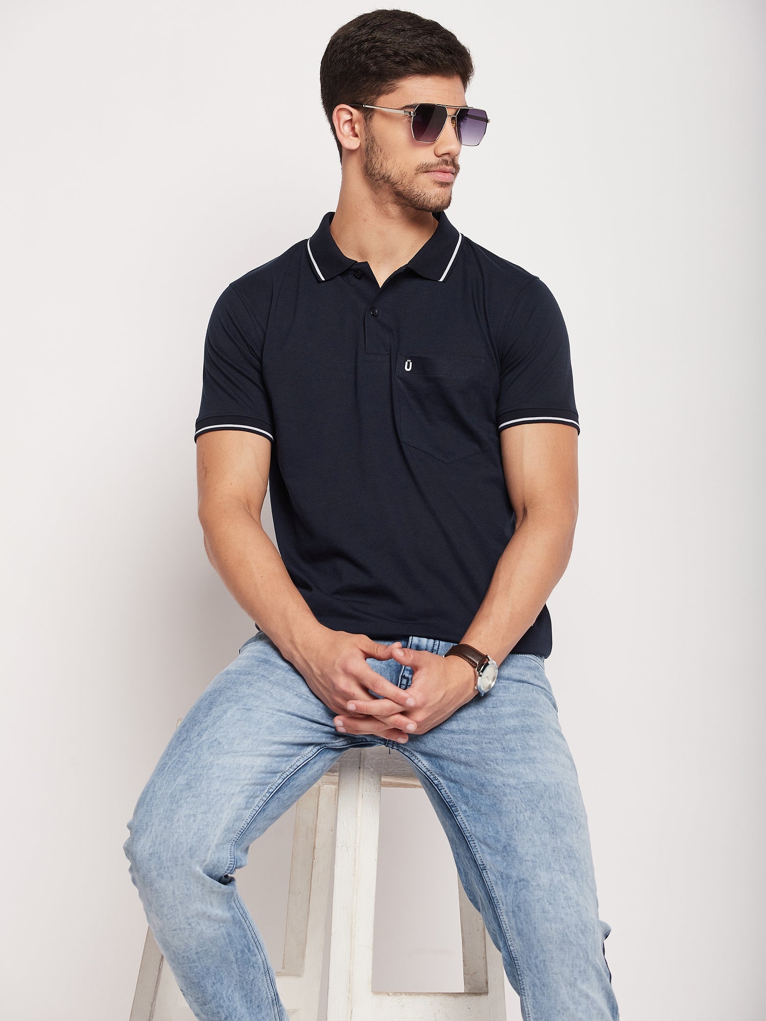 Men Premium Solid Polo