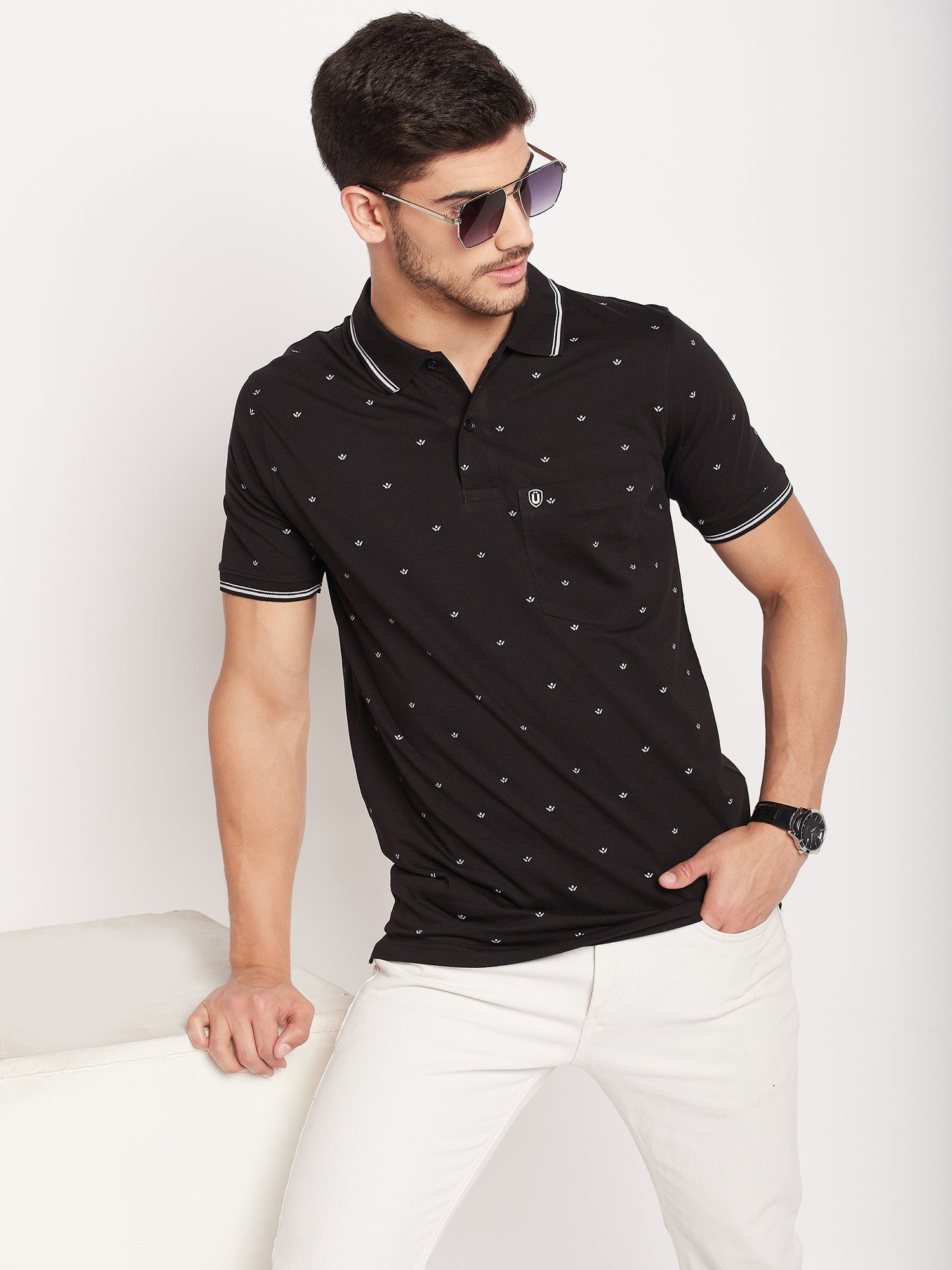 Men Printed Polo